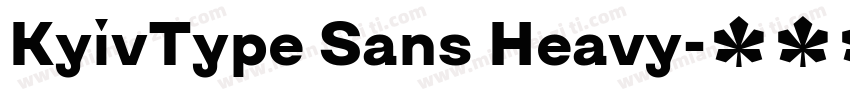 KyivType Sans Heavy字体转换